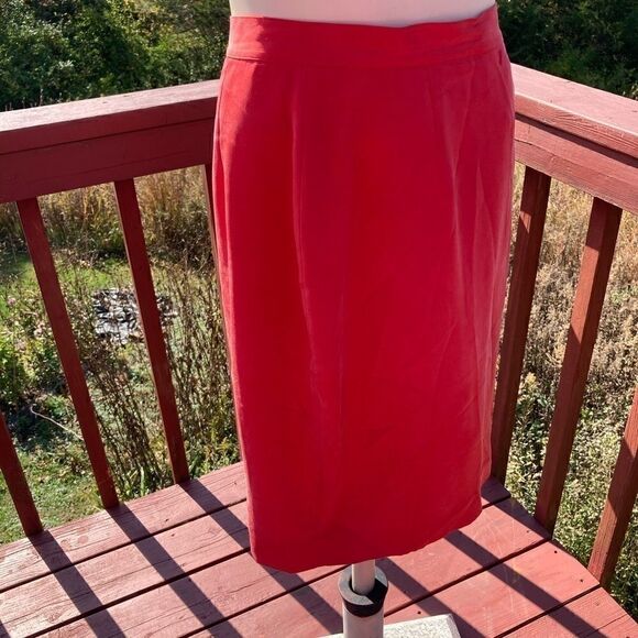 Jones of New York silk skirt Orange peach fuzz vibes Tangerine 6 - Picture 1 of 12